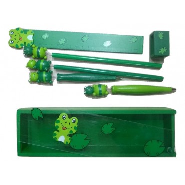 Wooden Pencil Box Green